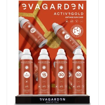 Display Activegold anti age suncare - Evagarden