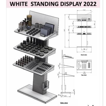 White Standing Display