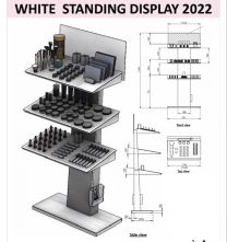 White Standing Display